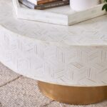 Bone Inlay Coffee Table – White Lines