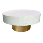 Bone Inlay Coffee Table – White Lines