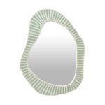 Bone Inlay Abstract Mirror – Sage 1