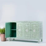 Lime-Green-Bone-Inlay-SideBoard-scaled